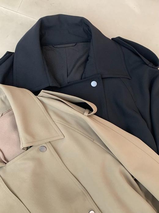 【高品质私服】【ZZ经典棕色英伦休闲风衣】面料柔韧垂感斜纹，触感如丝缎般柔滑G1529-CC【无标出货 介意慎拍】 商品图5