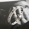 【天然正品】AU750白金时尚简约高定定制款宽版满天星群镶钻石手镯18号（皆取最大值）280226NJS26 商品缩略图4