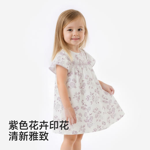 【商场同款】英氏儿童裙子女童夏季短袖连衣裙纯棉公主裙可爱百搭 商品图4