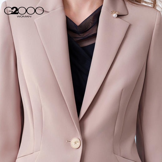 G2000女装SS26商场新款【凉感/防紫外线/可机洗/配胸针】通勤西装外套61211013 商品图4
