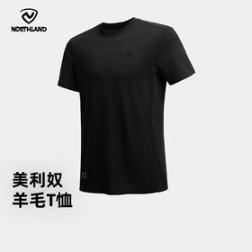 诺诗兰 追岭II男式美丽诺羊毛短袖T恤 贴身舒适不刺痒，吸湿速干特性，柔软弹力剪裁贴合身形，打造全天候舒适穿着体验。 NTSGH5223E