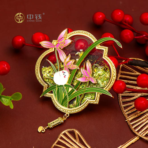 南昌印钞 花卉主题碎钞流沙冰箱贴 钞艺文创 商品图1