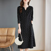 早春波点长袖连衣裙女春装2026新款洋气大码V领女士裙子高级感 商品缩略图0