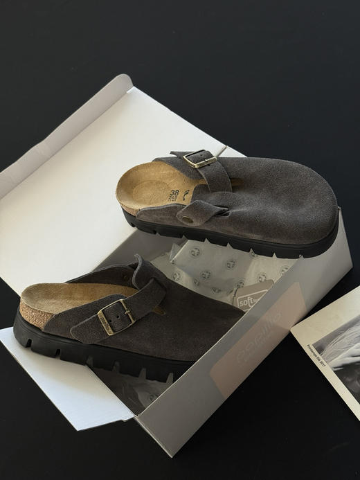 39-10免带品 勃肯全新papillio系列 软木拼EVA厚底 半包勃肯拖鞋 准码选 肥脚无惧 缓震舒适 商品图9