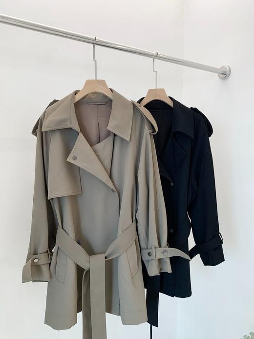 【高品质私服】【ZZ经典棕色英伦休闲风衣】面料柔韧垂感斜纹，触感如丝缎般柔滑G1529-CC【无标出货 介意慎拍】 商品图4