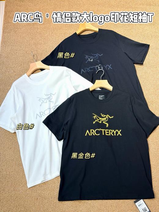 点此购买 始祖鸟Arc'word Logo春夏季男女款黑金字母印花圆领短袖T恤 ye 341645 商品图5