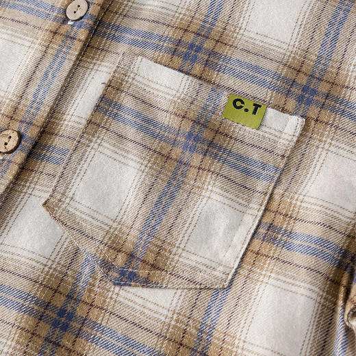 【简约百搭格子衬衫】棉花堂  梭织格子衬衫 A类   亲肤柔软  10FD61072 商品图8