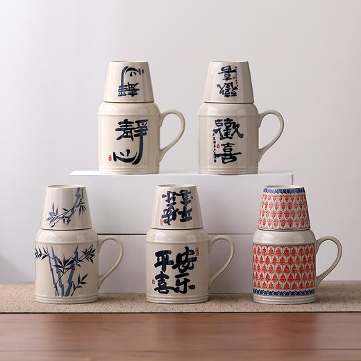 「小红书同款！数款可选」小暖壶家用带盖马克杯大容量陶瓷办公室焖泡茶壶茶杯餐饮用具礼盒装 商品图1