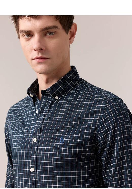 点此购买 哈吉斯春秋季男士时尚休闲百搭通勤长袖衬衫 ggd 341699 商品图7