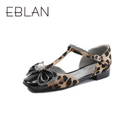 伊伴2026夏季法式撞色拼接蝴蝶结T字带显瘦凉鞋B26266631