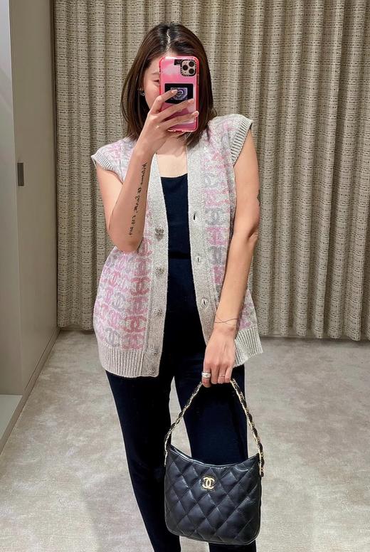 女款亮片针织马甲背心毛衣hu025 商品图3