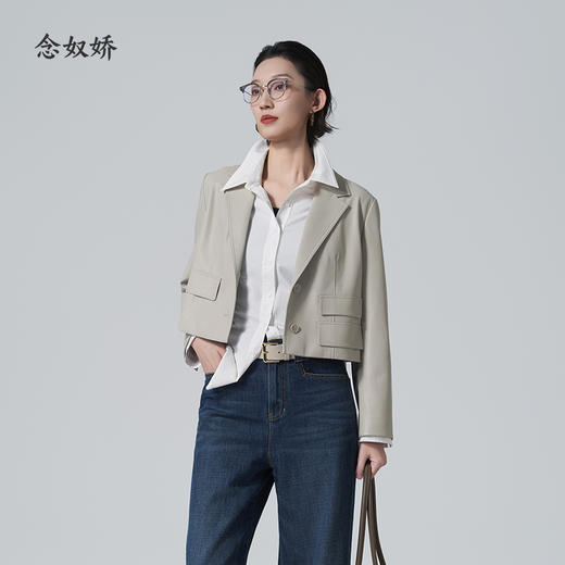 【商场同款】CNX6309 “ 蛋白皮西装 ” 轻奢好穿 显高显瘦 精干利落 修饰肩型 商品图9