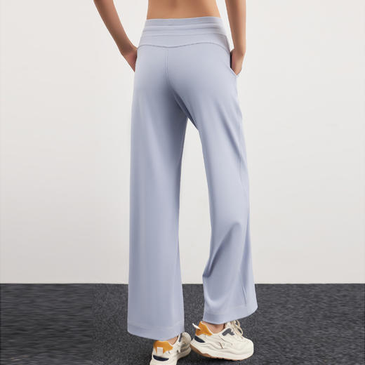 【2026年新款】Mylyis女高腰抽绳直筒阔腿瑜伽裤56401  显瘦遮肉，收腹不勒肚， 商品图4