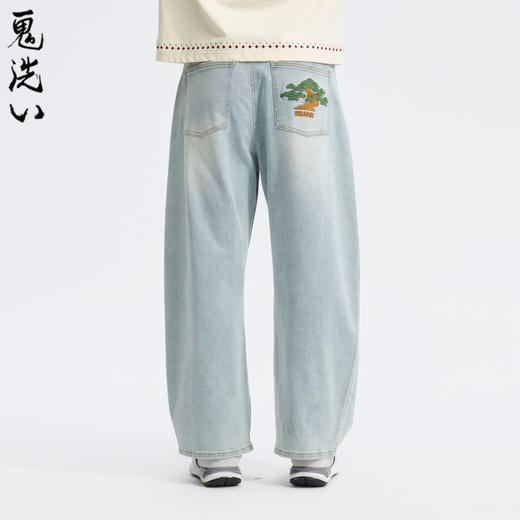 ONIARAI/鬼洗26春季新品青松复古中腰弯刀牛仔长裤男 25B4449 商品图0