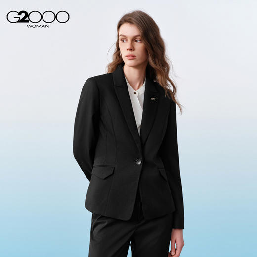 G2000女装SS26商场新款[配襟针/多面弹/三防/可机洗】䀍通勤西装61211083 商品图0
