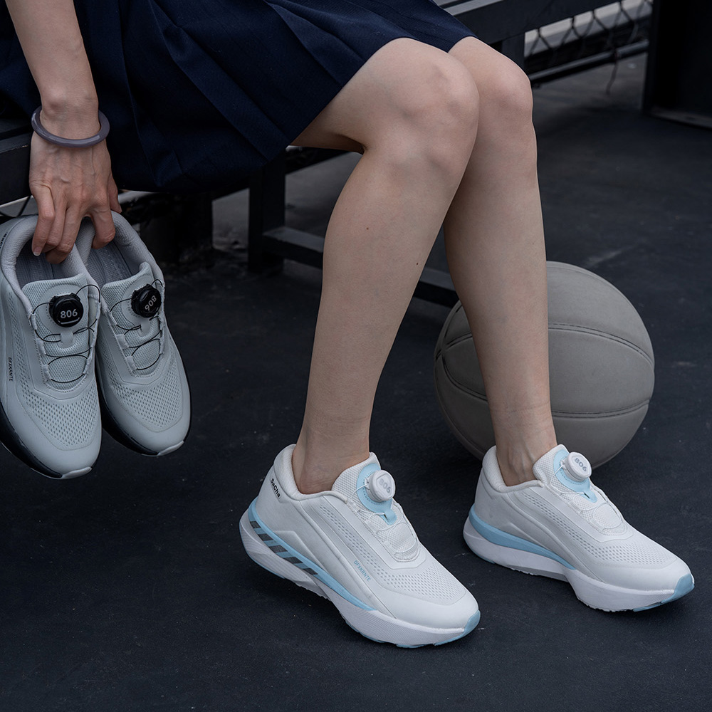 SACHA男女同款旋转纽扣休闲鞋跑步鞋，一键锁紧轻松调节，轻便透气不闷脚-BTKB-806