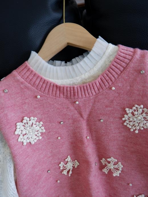 二店y 【喜慕5010】是套装哈， 甜度超标的花马甲蕾丝小衫套装 商品图5