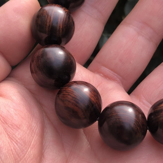 【青山特惠】 1.8*13颗海南黄花梨紫油梨满纹老料文玩手串h130 商品图4