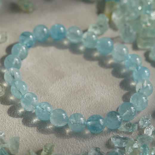 海蓝宝手链 |  6-12mm 三圈长串/单圈手串 水晶 月下世界「下单请备注手围、下单后72小时内发货」 商品图6