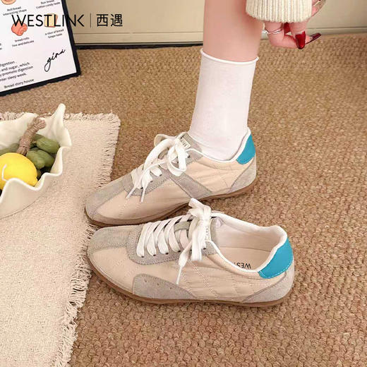 西遇德训鞋女2026新款春季超火阿甘女鞋运动赛车鞋百搭休闲板鞋P0066291 商品图2