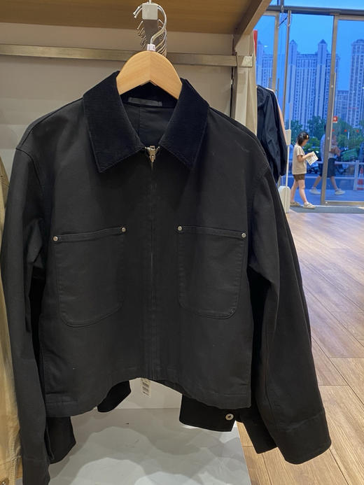 雀说秋冬新款女装休闲拉链短茄克/外套翻领时尚夹克上衣C479208ALW 商品图2