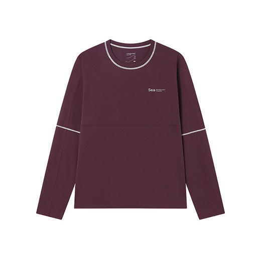 CryingCenter 海洋印花简约撞色线长袖T恤 凉感速干运动跑步衣 商品图3