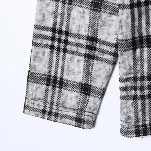 26T103SDSA男装2026新款高贵轻奢简约扎染撞色格纹圆领长袖T恤百搭时尚 商品图4