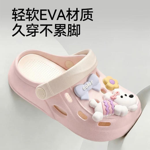 【洞洞鞋】男童女童洞洞鞋室内洗澡拖鞋软底包头沙滩鞋外穿夏季花园鞋【WG26336】 商品图3