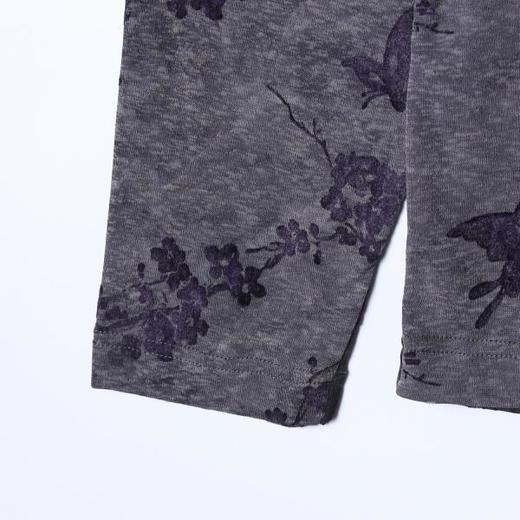 SDSA男装2026新款高贵轻奢时尚扎染植绒花卉圆领长袖T恤百搭上衣 商品图3