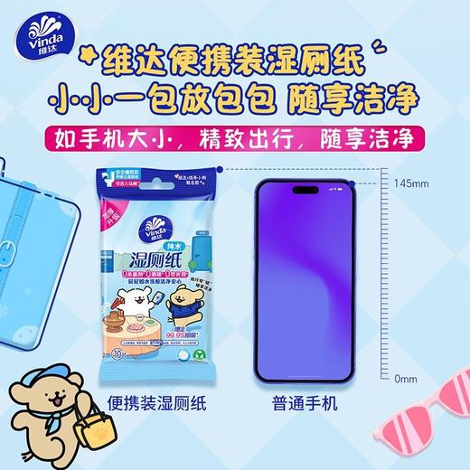 维达便携湿厕纸   10片1包成人厕所湿巾洁厕巾擦屁股湿纸1.61 商品图5