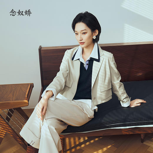【商场同款】CNX6309 “ 蛋白皮西装 ” 轻奢好穿 显高显瘦 精干利落 修饰肩型 商品图3