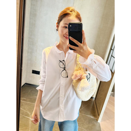 法式维多利亚风|品牌订单工艺100% 府绸长绒棉白衬衫 商品图0