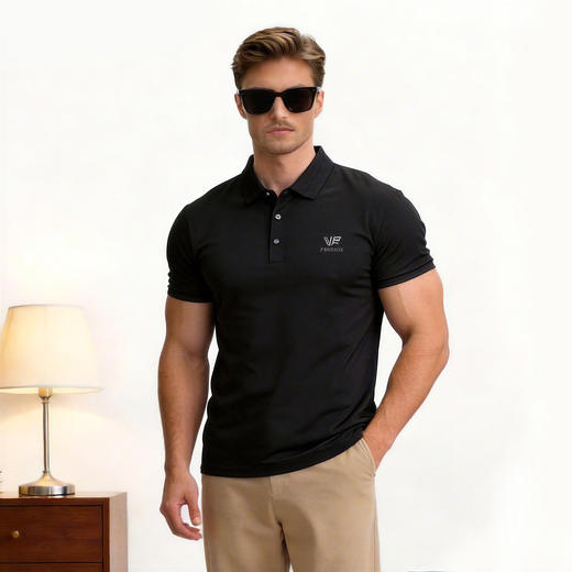 【DG】【莫代尔桑蚕丝】大依优型大码男装品质短袖POLO衫翻领T恤上衣男 商品图1