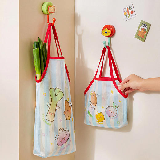 摩登主妇葱姜蒜收纳袋厨房果蔬挂袋大蒜洋葱生姜收纳壁挂透气网兜 商品图2
