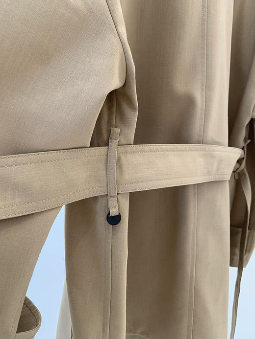 【高品质私服】【IC丝羊毛平纹布双排扣风衣】百搭经典的驼色 满载洒脱时髦N1211-CC【无标出货 介意慎拍】 商品图11