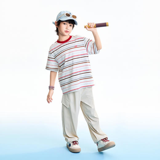 【实体店同款】男童圆领短袖针织衫夏季新款安奈儿童装AB621125 商品图3