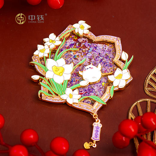 南昌印钞 花卉主题碎钞流沙冰箱贴 钞艺文创 商品图5