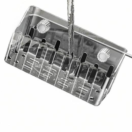 卫生间化妆品吸盘置物架水槽内收纳篮壁挂抹布沥水架子免打孔储物 商品图0