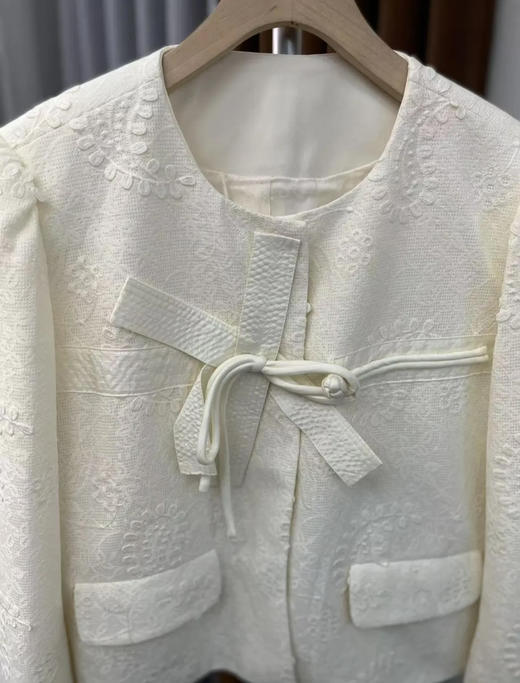 原单新款重磅提花设计师款小香风外套 商品图2