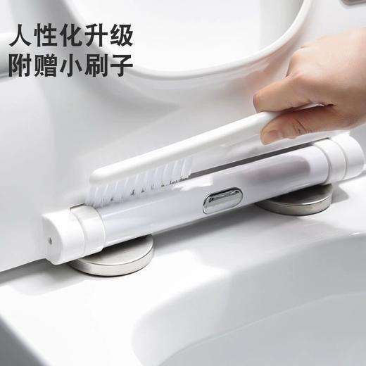 马桶刷免打孔壁挂式双头清洁刷家用卫生间无死角洁厕密封挂墙式 商品图1