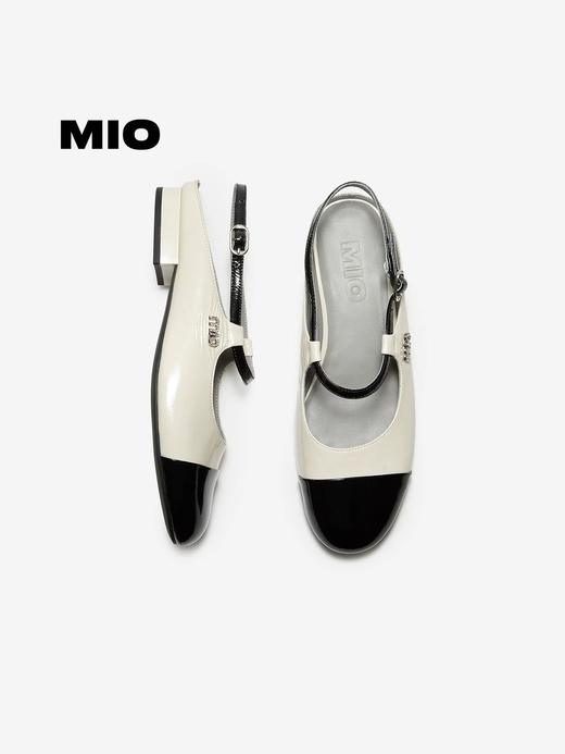 BF楼MIO米奥小香风女鞋2026夏季新款圆头低跟搭扣时装凉鞋拼色小单鞋吊牌价1298现价1168 商品图2