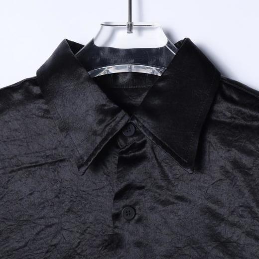 SDSA男装2026新款高贵轻奢简约纯色垂感长袖衬衫百搭慵懒风衬衣 商品图1