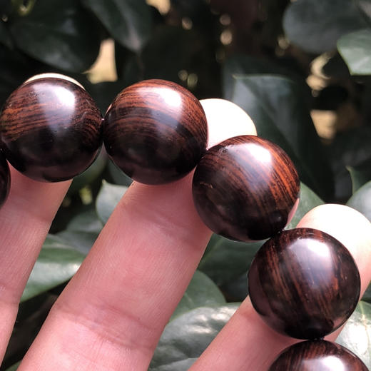 【青山特惠】 1.8*13颗海南黄花梨紫油梨满纹老料文玩手串h130 商品图2