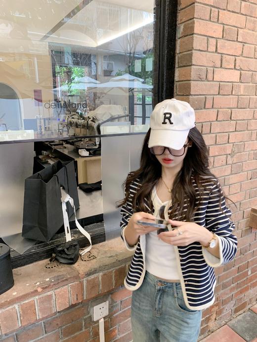 <曾小咸推荐>条纹针织毛衣开衫外套女 商品图4