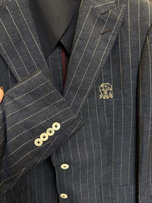 男款条纹亚麻西装外套la006 商品图3