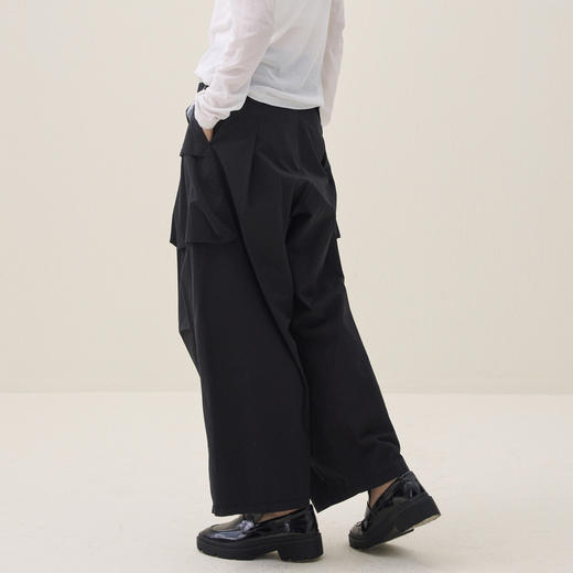 谜底高腰阔腿裤长裤2026夏季新品工装风简约大气时尚女262MK0667 商品图2