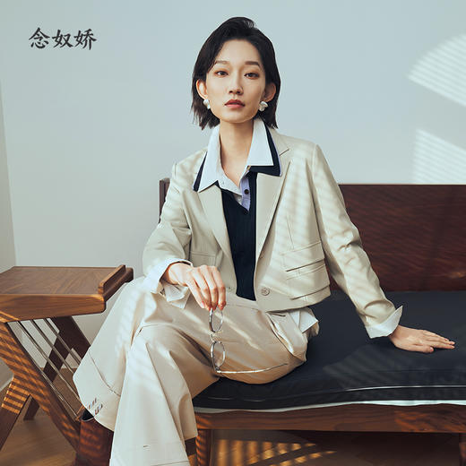 【商场同款】CNX6309 “ 蛋白皮西装 ” 轻奢好穿 显高显瘦 精干利落 修饰肩型 商品图6