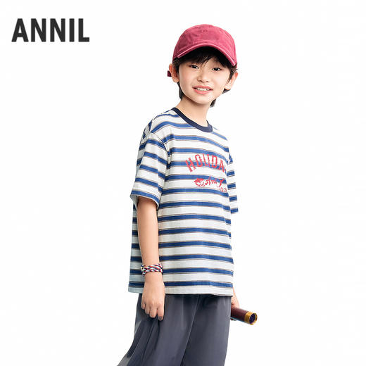 【实体店同款】男童圆领短袖针织衫夏季新款安奈儿童装AB621127 商品图2