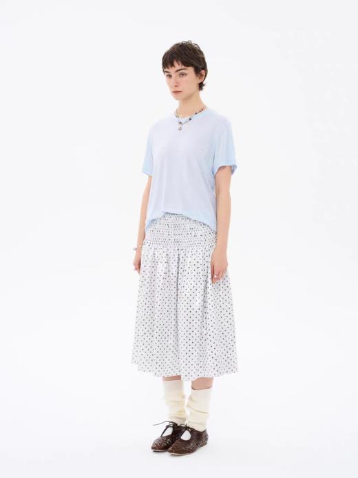 local tag/lt26ssk29/闪光波点 缩褶绣重工半裙 商品图1