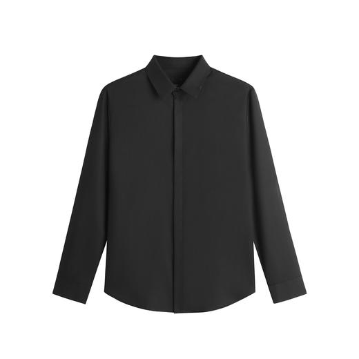 HIM漢崇 精致感领边金属卡扣职场通勤商务免烫长袖衬衫 2026春季 商品图4